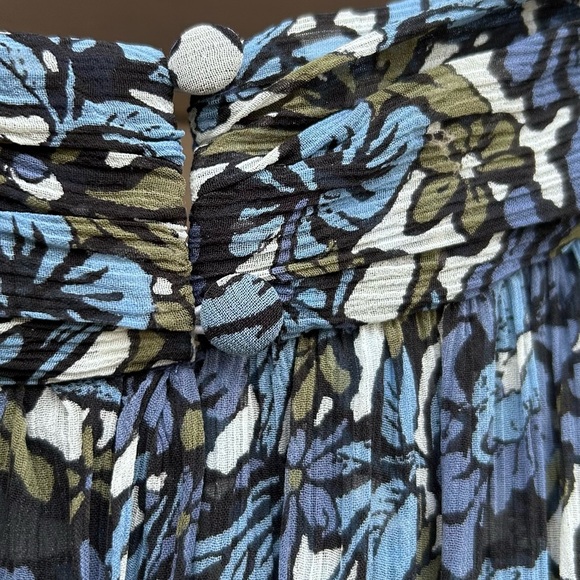 Veronica Beard Florencia Floral Maxi Dress Blue Multi Size 16 - Picture 9 of 15